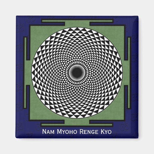 Imã Roda de meditação de flores de lótus (Frente)