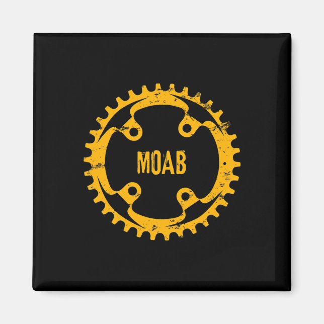 Imã Roda Dentada de Bicicleta Retro Moab Utah (Frente)