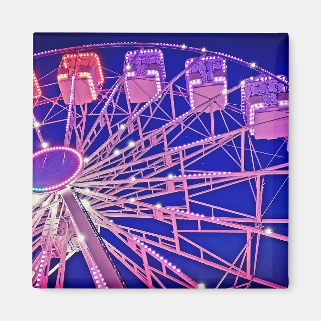 Imã Roda-gigante vermelha e roxa (Frente)