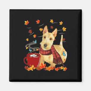 Imã Roda Scottish Terrier - Queda - Chocolate - Quente