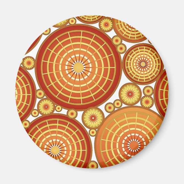 Imã Rodas aninhadas - cobre e ouro (Frente)