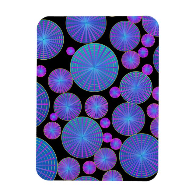 Ímã Rodas e discos circulares com raios (Vertical)