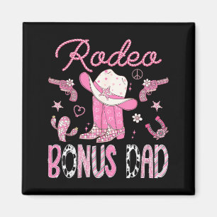 Imã Rodeio Bônus Pai Aniversário de 1 ano Botas Rosa D