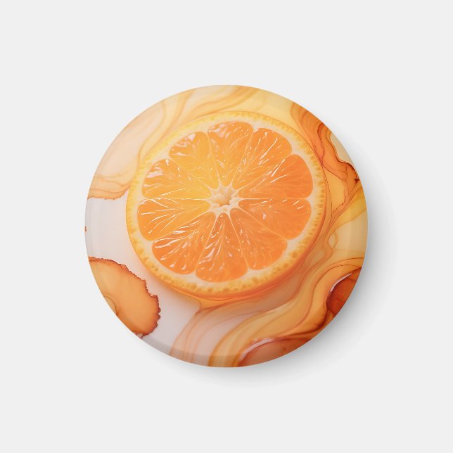 Imã Rodela de Laranja com Redemoinho de Citros (Frente)