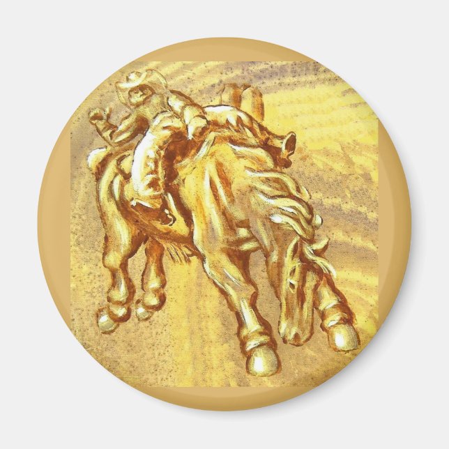 Imã Rodeo Cowboy Detalhe Do Meu Sonho Magneta (Frente)