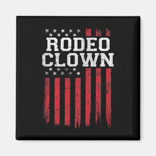 Imã Rodeo Palhaço Orgulhoso Bandeira Americana Usa Pat