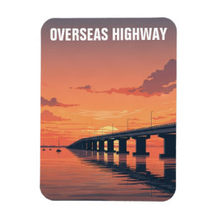 Ímã Rodovia Ultramarina Key West Flórida Viagem
