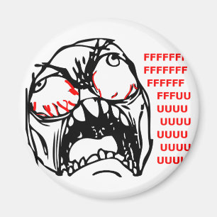 Imã rofl super do meme da cara da raiva