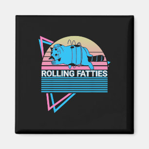 Imã Rolamentos Gorduras Engraçadas Retro de Gato