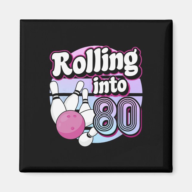 Imã Rolando para 80 Boliche de aniversário (Frente)