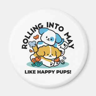Imã Rolando Para Maio Como Pups Felizes - Cachorro Pri