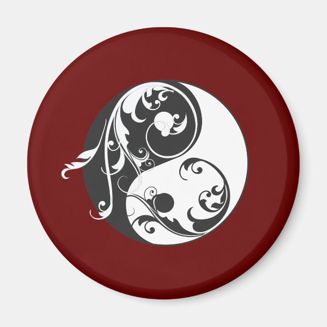 Imã Rolando Yin & Yang (preto) (Frente)