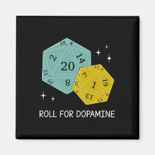 Imã Rolar Por Dopamina Dnd Neurodiversidade D20 Dados