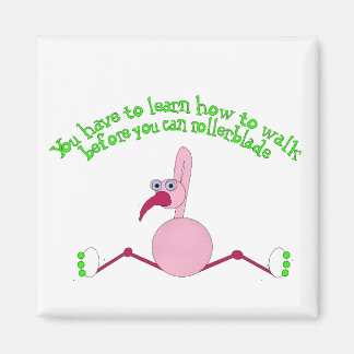 Imã Rollerblading Flamingo Magnet