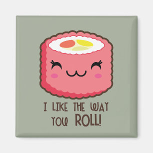 Imã Rolo de Emoji do sushi