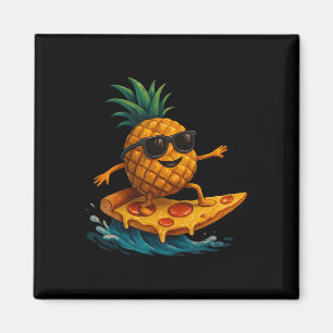 Imã Rolo de Pizza de Surfista de Abacaxi Divertido Tro