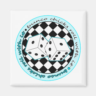 Imã Rolo dos pintinhos de Bunco com ele - azul