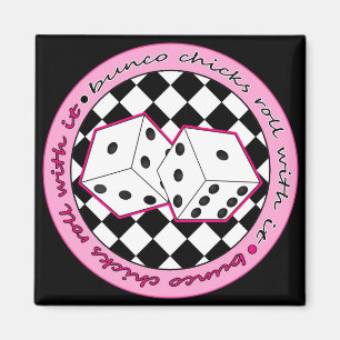 Imã Rolo dos pintinhos de Bunco com ele - rosa