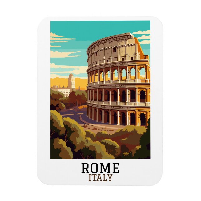 Ímã Roma clássica Itália Colosseum Histórica (Vertical)