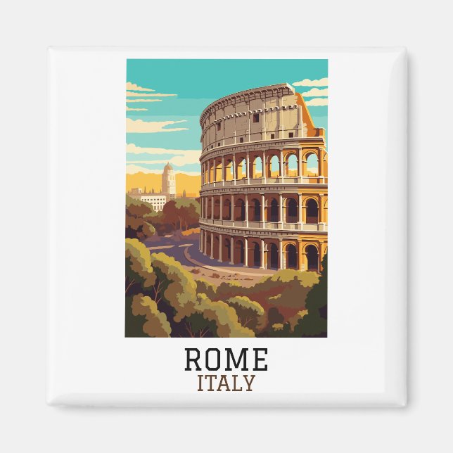 Imã Roma clássica Itália Colosseum Histórica (Frente)