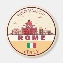 Imã Roma Itália Cidade Skyline Emblem