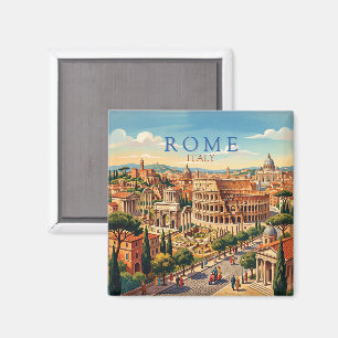 Imã Roma Itália Colosseum Viagem Arte Vintage
