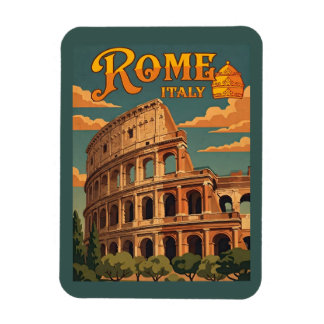 Ímã Roma Itália Colosseum Viagem Vintage