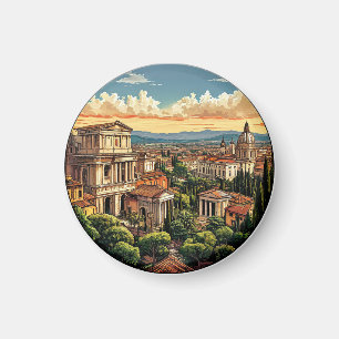 Imã Roma Vista Panorâmica da Paisagem Urbana Histórica
