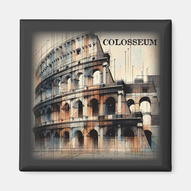 Imã Roman Colosseum Itália Europa (Frente)