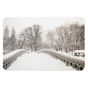 Ímã Romance do inverno do Central Park - ponte do arco