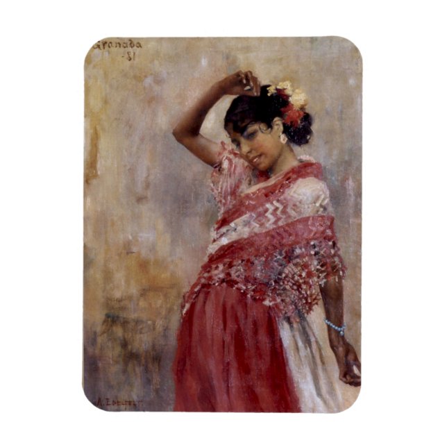 Ímã Romani Gypsy Woman Dancing (por Albert Edelsense) (Vertical)