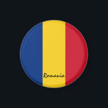 Imã Romanian flag & Romania holiday, travel /sports<br><div class="desc">Fridge Magnets: Romania & Bucharest - love my country and Romanian flag travel,  holiday gifts</div>