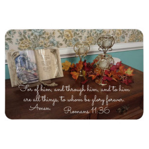 Ímã Romanos 11:36 Para ele e através dele