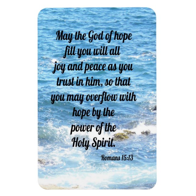 Ímã Romanos 15:13. íman de geladeira (Vertical)