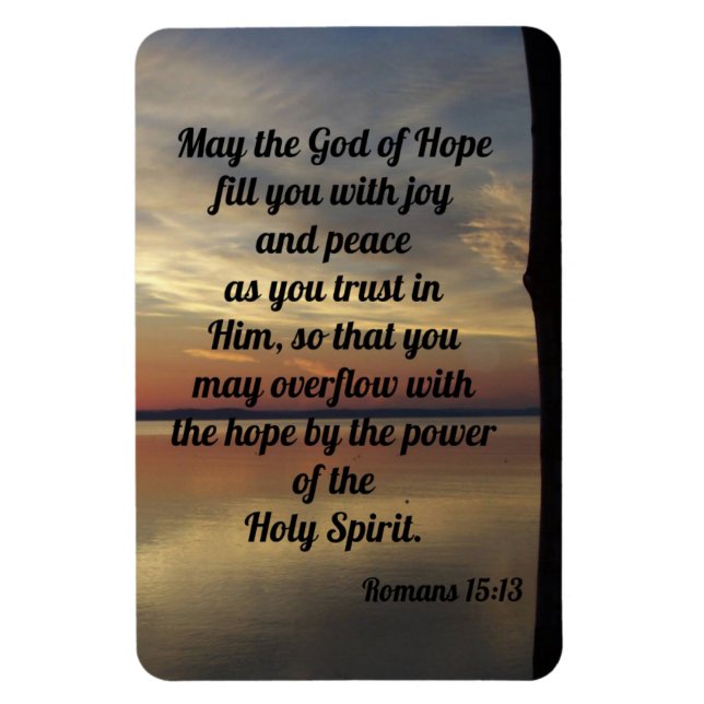 Ímã Romanos 15:13 Magneta do Refrigerador (Vertical)