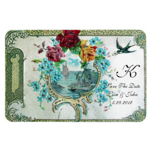 Ímã ROMANTİCA 3 MONOGRAM, Salve A Data, Branco