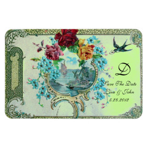 Ímã ROMANTİCA 3 MONOGRAM, Salve A Data, Verde