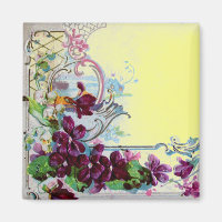 ROMÂNTICA Redemoinhos Florais Amarelo Violetas