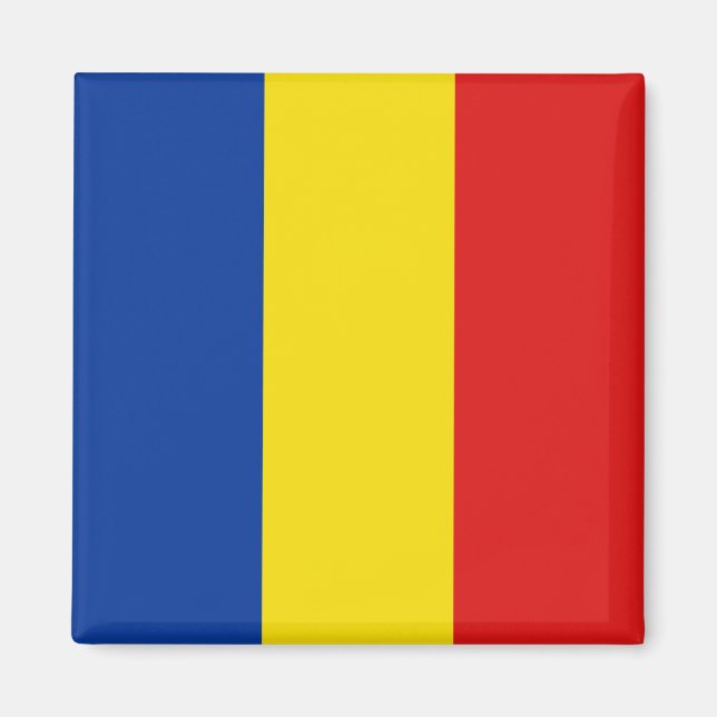 Imã Romênia Flag Magnet (Frente)