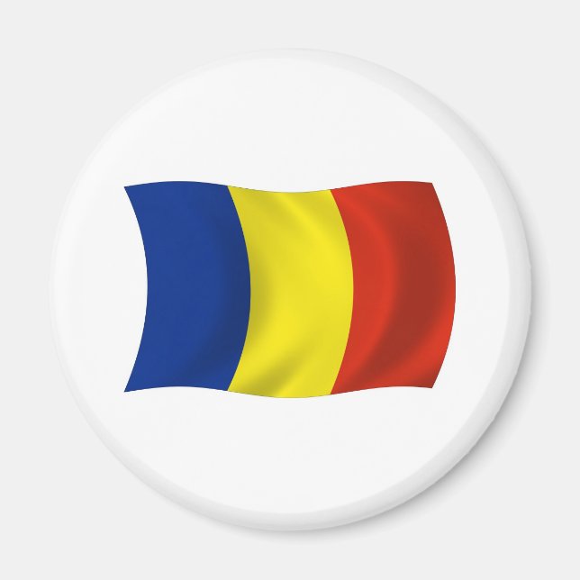 Imã Romênia Flag Magnet (Frente)