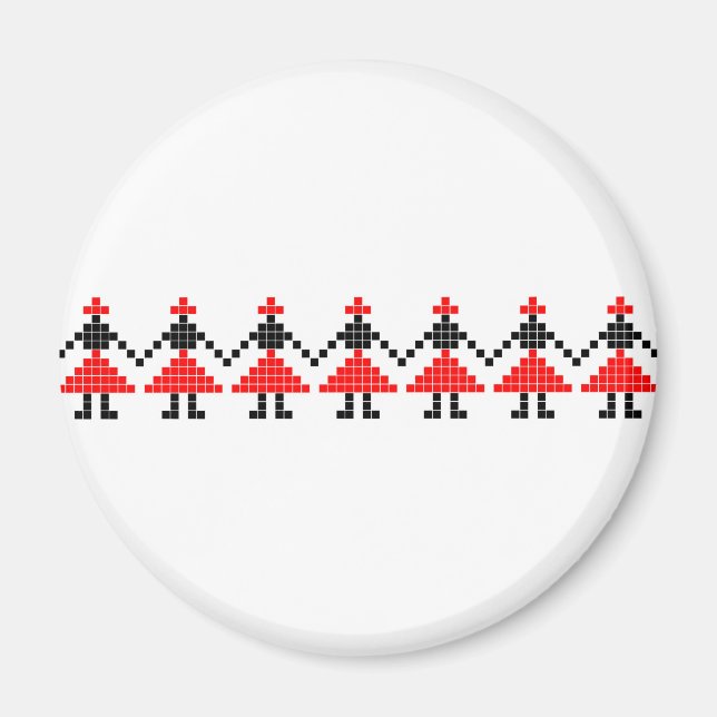 Imã romênia folia dança étnica fantasia geométrica de  (Frente)