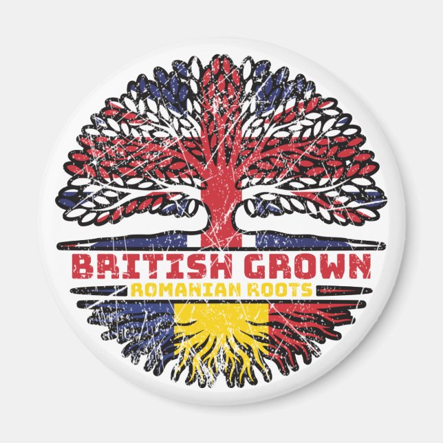 Imã Romênia Romênia Reino Unido Árvore Britânica (Frente)