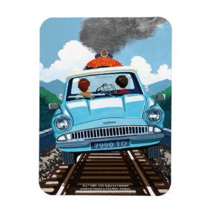 Ímã Ron & HARRY POTTER™ em carro voador para HOGWARTS™