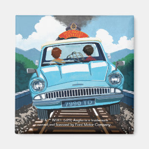 Imã Ron & HARRY POTTER™ em carro voador para HOGWARTS™