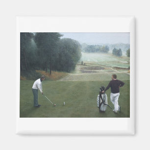 Imã Ron McGill Golfing Oil Painting 1