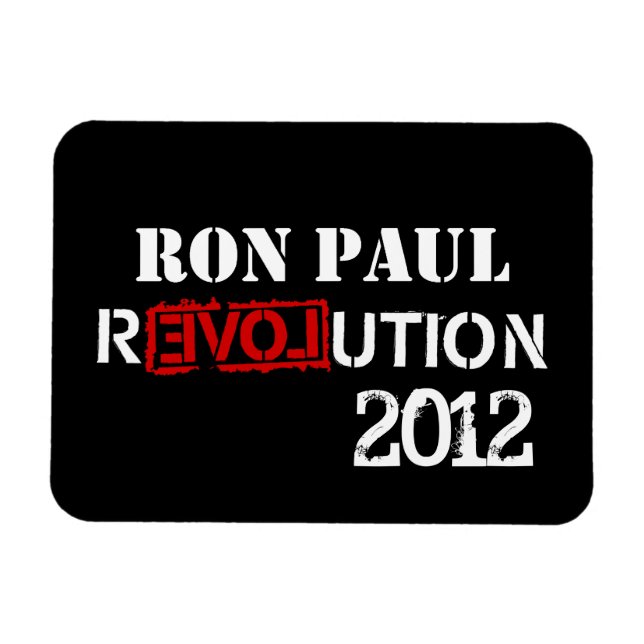 Ímã Ron Paul Revolution 2012 (Horizontal)