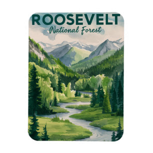 Ímã Roosevelt Viagem de Aquarela Florestal Nacional
