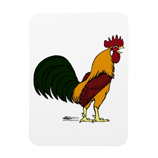 Ímã Rooster Feliz (Vertical)