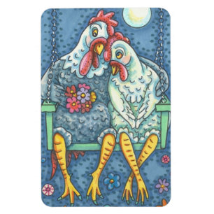 Ímã ROOSTER & HEN LOVERS, CHICKEN MAGNET Large