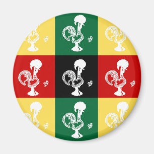 Imã Rooster Português do Padrão Colorido de Barcelona